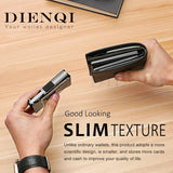 RFID Carbon Fiber Men Wallets Metal Slim Thin Man Wallet Money Bags
