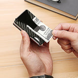 RFID Carbon Fiber Men Wallets Metal Slim Thin Man Wallet Money Bags