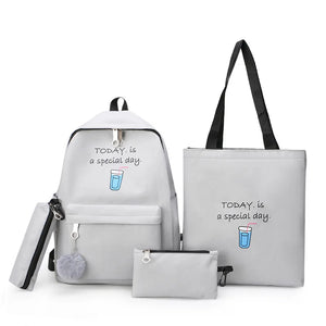 Canvas Shoulder Bags for Women Girls Student Backpack