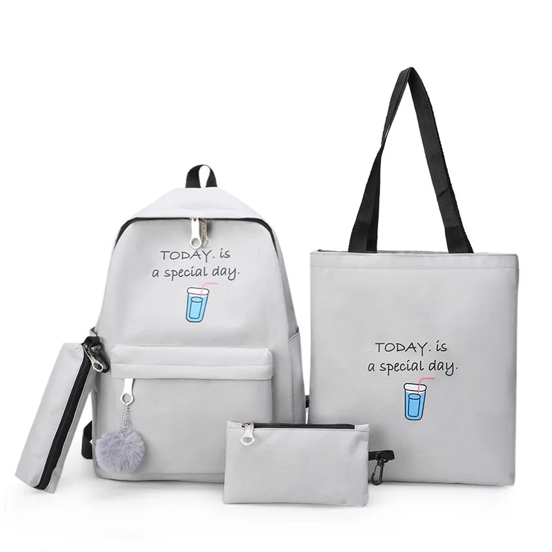 Canvas Shoulder Bags for Women Girls Student Backpack