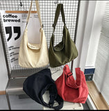 DIGERUI Casual Messenger Bag Women Canvas Tote Bag Large Capacity Shoulder Bag