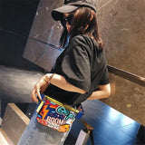 Colorful Women Waist Bag Fanny Pack Belt Bags Graffiti Chest Handbag