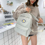DIGERUI Daisy Small Backpack for School Teenagers Girls Canvas Women Backpack