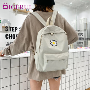 DIGERUI Daisy Small Backpack for School Teenagers Girls Canvas Women Backpack