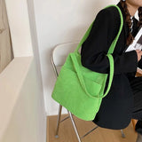 Plush Totes Bags Large Capacity Shoulder Bags Women Girls Handbags
