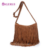 Bohemia Suede Tassel Shoulder Bag Crossbody