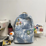 DIGERUI Harajuku Gradient Women's Backpack Large Capacity Student School Bag