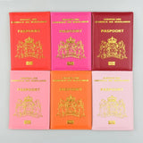 Netherlands Passport Cover Soft Pu Leather Purple Unisex Passport Case