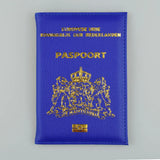 Netherlands Passport Cover Soft Pu Leather Purple Unisex Passport Case