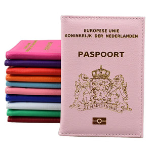 Netherlands Passport Cover Soft Pu Leather Purple Unisex Passport Case