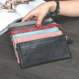 Women Leather Wallet Long Purse Mobile Phone Bag