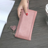 Women Leather Wallet Long Purse Mobile Phone Bag