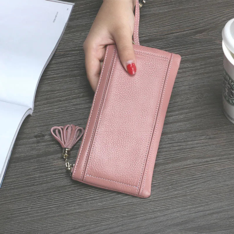 Women Leather Wallet Long Purse Mobile Phone Bag