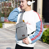 Canvas Chest Pack Single Shoulder Strap Bags Casual Travel Pack