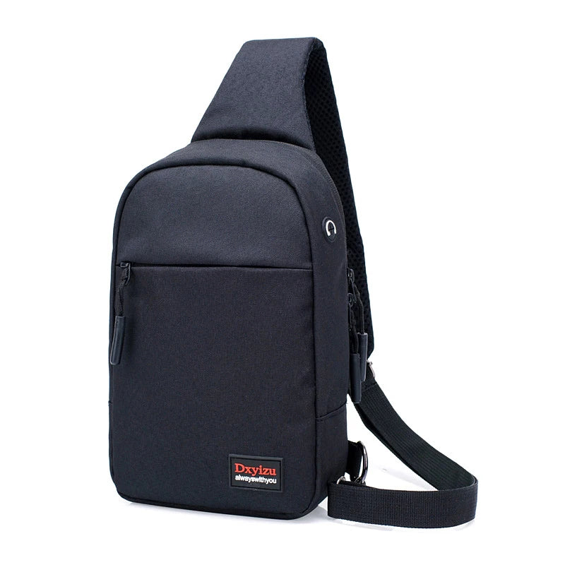 Canvas Chest Pack Single Shoulder Strap Bags Casual Travel Pack