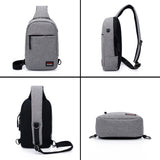 Canvas Chest Pack Single Shoulder Strap Bags Casual Travel Pack