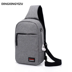 Canvas Chest Pack Single Shoulder Strap Bags Casual Travel Pack