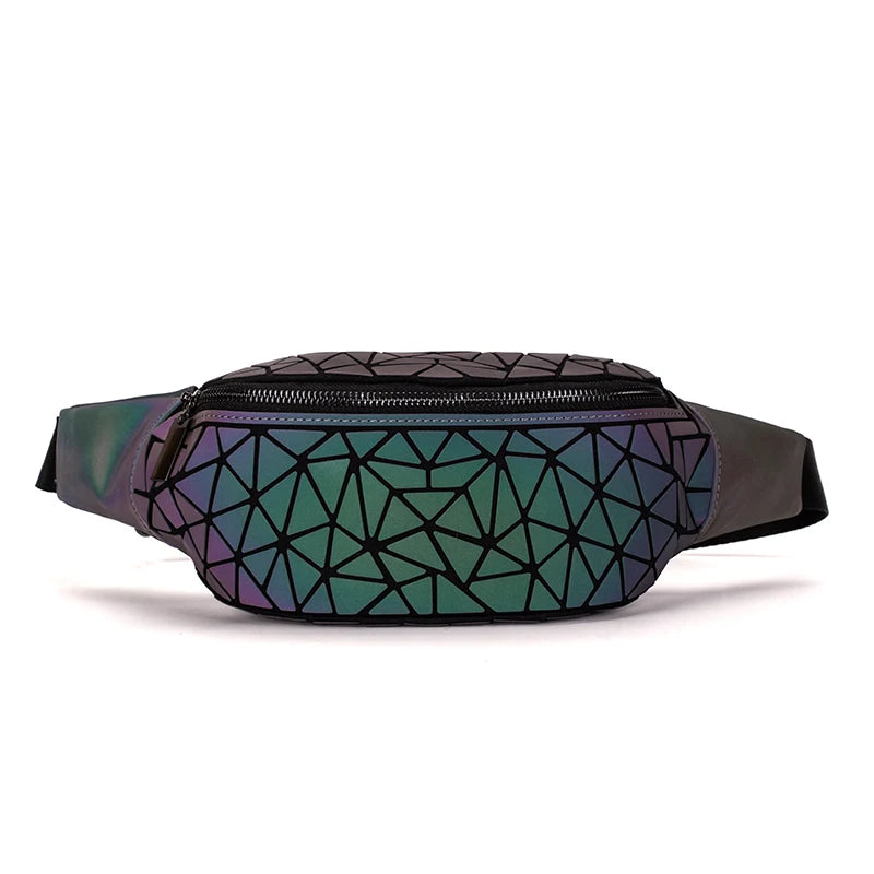 Luminous Holographic Waist Pack for Women