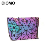 Geometric Sling Bag with Chain Strap for Women