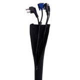 Neoprene Cable Management Sleeve Zipper Wrap Wire Hider Cover