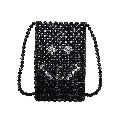 DIY Pearl Bag Change Mobile Phone Bag Single Shoulder Messenge