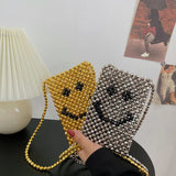 DIY Pearl Bag Change Mobile Phone Bag Single Shoulder Messenge