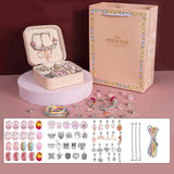 Girls Beaded Bracelet Set with Storage Box European Large H