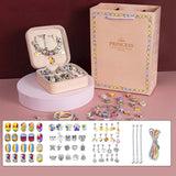 Girls Beaded Bracelet Set with Storage Box European Large H