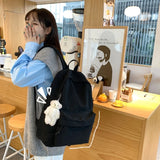 Canvas Backpack Large Daypack School Travel Backpack