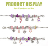 DIY Charm Bracelet Making Set Glass Beads Spacer Beads Pendant Accessories Kit