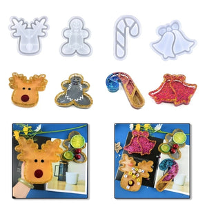 Christmas Silicone Resin Storage Tray Mould for Jewelry Coasters Candy