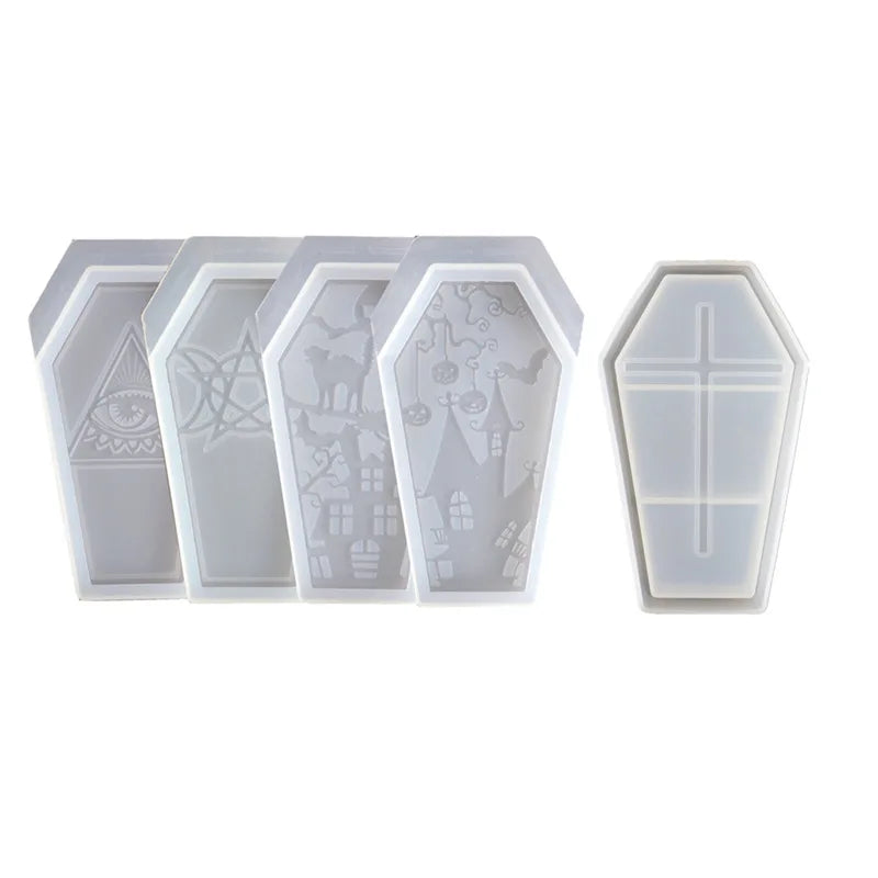 Halloween Coffin Storage Box Silicone Mold for Resin