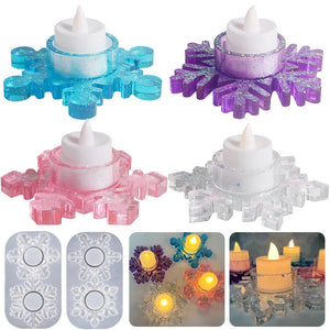 Snowflake Scented Candle Holder Silicone Mold for Resin Craft