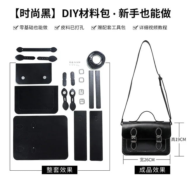 DIY Leather Craft Shoulder Bag 25*18CM Material Set