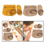 DIY Knitting Bag Cover PU Leather Adjustable Strap Purse Accessory
