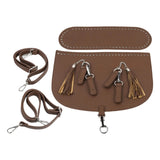 DIY PU Leather Bag Knitting Cover with Shoulder Strap