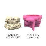 Halloween Skull Planter Pot Mold Succulent Flower Pot DIY Resin Vase Mold