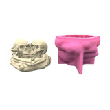 Halloween Skull Planter Pot Mold Succulent Flower Pot DIY Resin Vase Mold