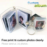 Mini Photo Album Key Chain Card Holder with Keychain