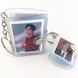 Mini Photo Album Key Chain Card Holder with Keychain