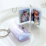 Mini Photo Album Key Chain Card Holder with Keychain