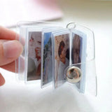 Mini Photo Album Key Chain Card Holder with Keychain