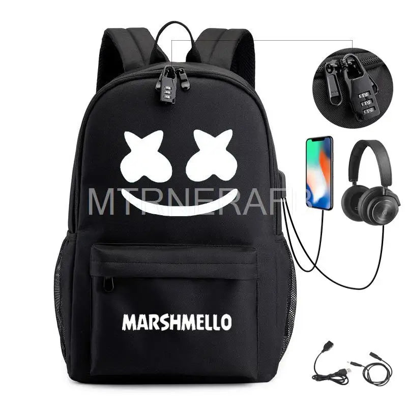 Waterproof Anti Theft Backpack for Teens USB Charging School Bag