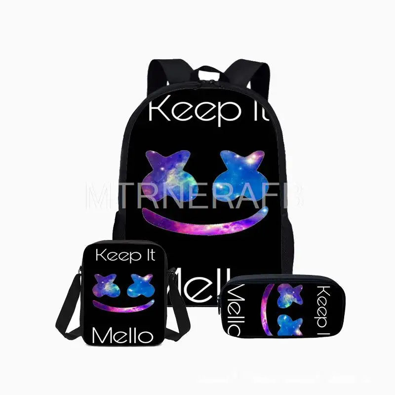 3Pcs Hot Game Theme Schoolbag for Teenagers