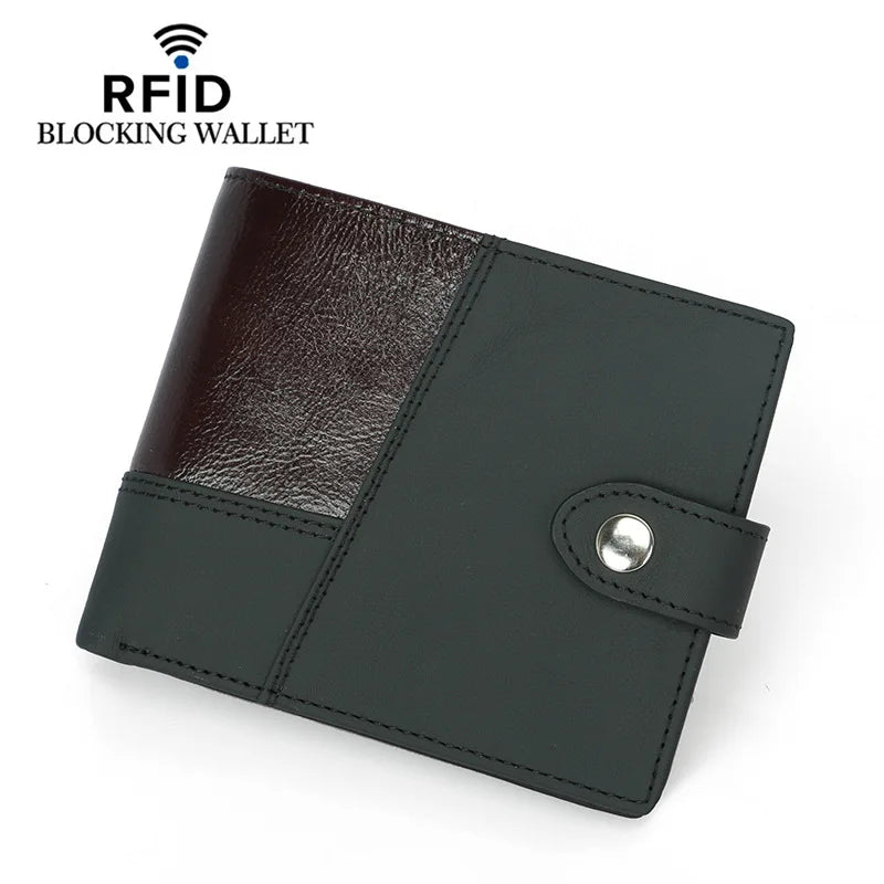 RFID Leather Men's Wallet European & American Style