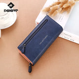 DOLOV Wallet women retro zipper buckle ultra-thin folding wallet