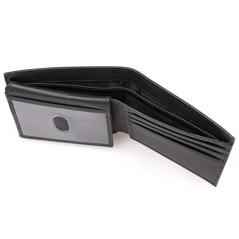 RFID Men's Short Vintage Leather Wallet