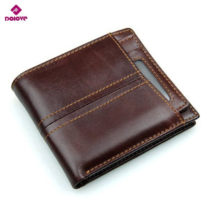 RFID Shielded Leather Wallet Anti-Scan D-735