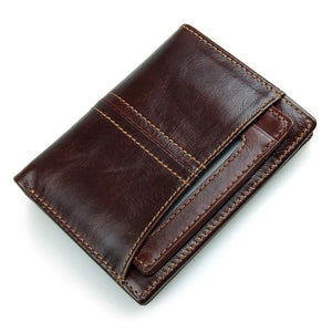 RFID Shielded Leather Wallet Anti-Scan D-735