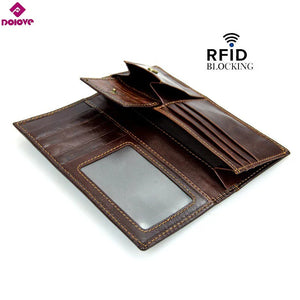 Arrival Leather Long Men's Wallet RFID Cash Holder